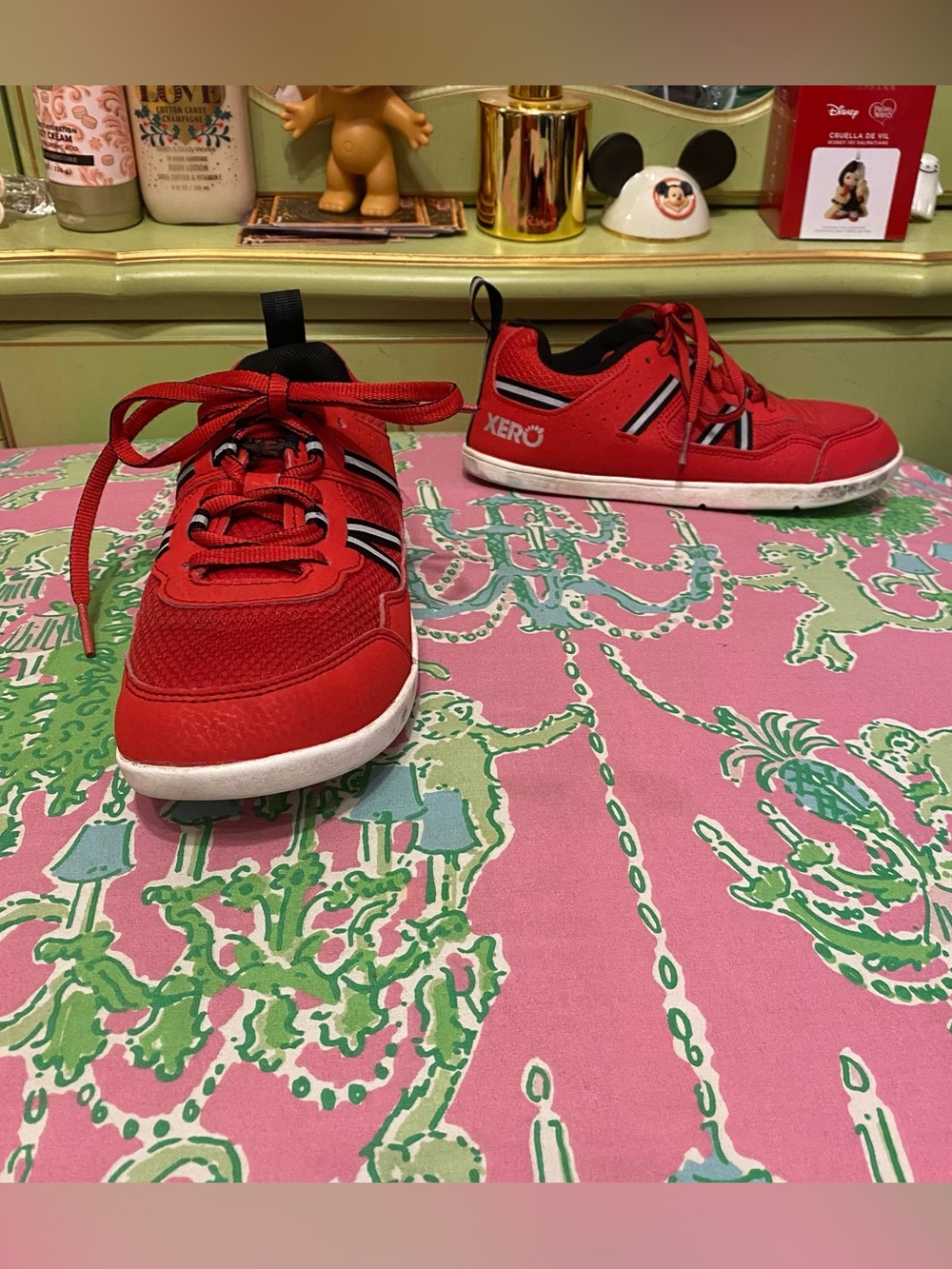 Xero red Prio Running Athletic Shoes Barefoot Minimalist Kids Size 2